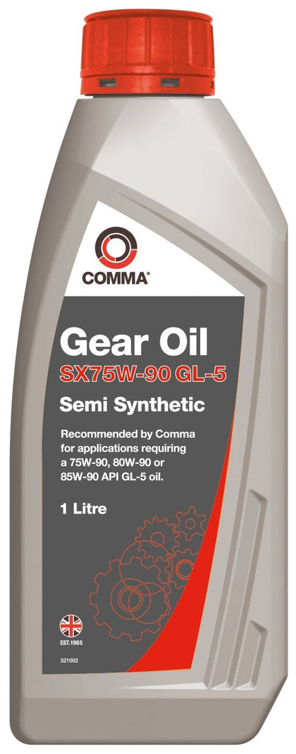 Comma SX1L 1L SX75W-90 GL-5 Semi-Synthetic Gear Oil