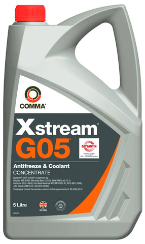 Comma XHD5L Xstream G05 Antifreeze and Coolant Concentrate, 5 Liter, Yellow