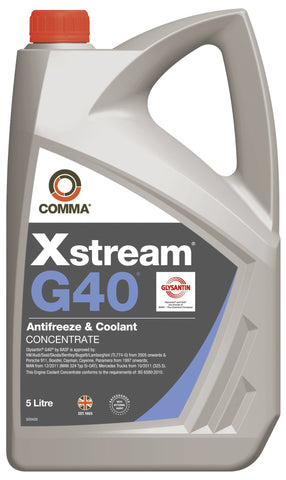 Comma XSG405L Xstream G40 Antifreeze and Coolant Concentrate, 5 Liter, Violet