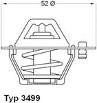 Wahler 3499.82D Thermostat, coolant