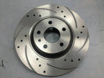 FORD FIESTA MK7 FRONT DRILLED & GROOVED PERFORMANCE BRAKE DISCS & PADS