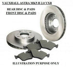 VAUXHALL ASTRA H 2.0 VXR MK5 FRONT & REAR DRILLED N GROOVED DISCS + PADS