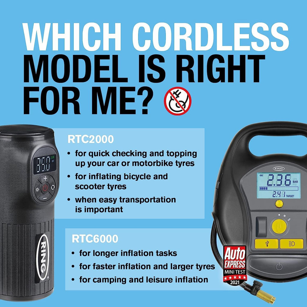 Ring RTC4000 Cordless Tyre Inflator Review | Trusted Car Products