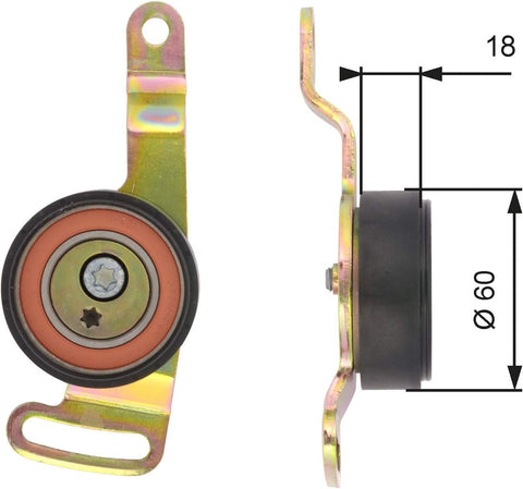 Gates T39119 Tensioner Pulley, Ribbed Drive Belt