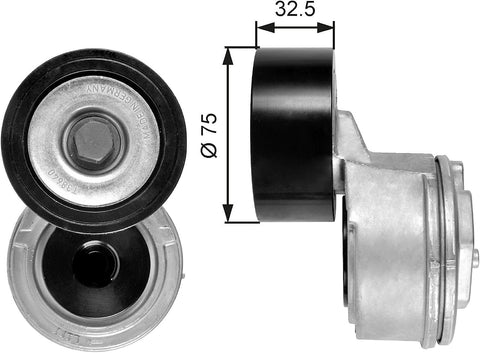 Gates T38640 Tensioner Pulley, Ribbed Drive Belt