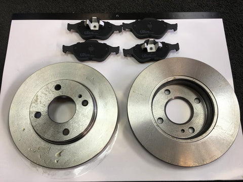 FRONT BRAKE DISCS & PADS FITS FORD FIESTA MK7 OE QUALITY