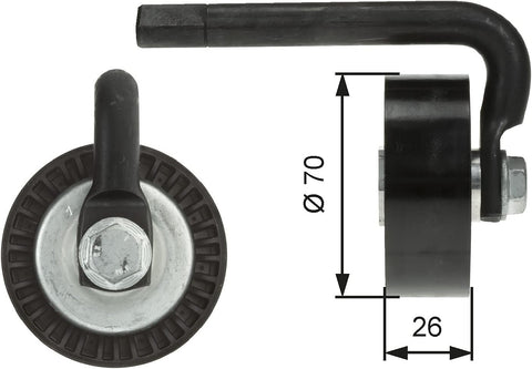 Gates T39012 Tensioner Pulley, Ribbed Drive Belt