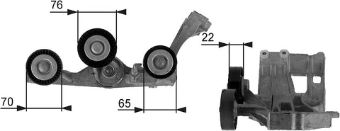 Gates T38429 Tensioner Pulley, Ribbed Drive Belt