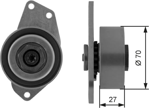 Gates T38474 Tensioner Pulley, Ribbed Drive Belt