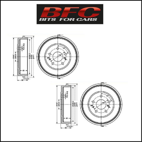 Ford Focus 1.6 TDCI Rear Brake Drums (2011-2015)