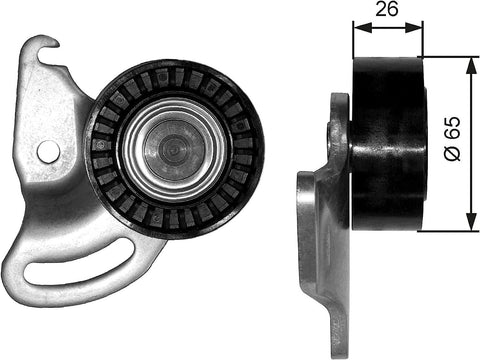 Gates T38347 Tensioner Pulley, Ribbed Drive Belt