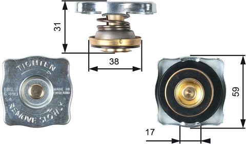 Gates RC130 Radiator Cap