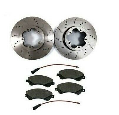 FORD TRANSIT TDCi MK7 SWB FWD FRONT DRILLED AND GROOVED BRAKE DISCS AND PADS