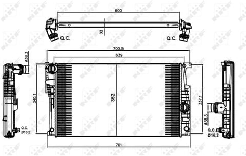 NRF 58413 Radiator, engine cooling