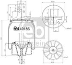 febi bilstein 49186 Air Spring with steel piston and piston rod, pack of one