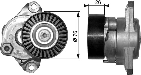 Gates T38319 Tensioner Pulley, Ribbed Drive Belt