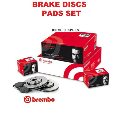 FORD FIESTA MK7 B299 FRONT BREMBO BRAKE DISCS & PADS 2009-2018 DRILLED & GROOVED