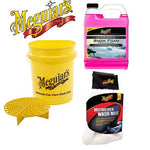 MEGUIARS YELLOW WASH BUCKET AND GRIT GAURD ULTIMATE SNOW FOAM MICROFIBRE WASH MI